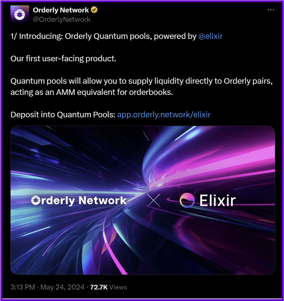 Orderly Quantum Pools, Powered by Orderly Network