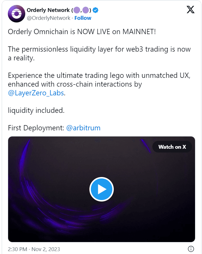 orderly-omnichain-mainnet-launch-live-tweet